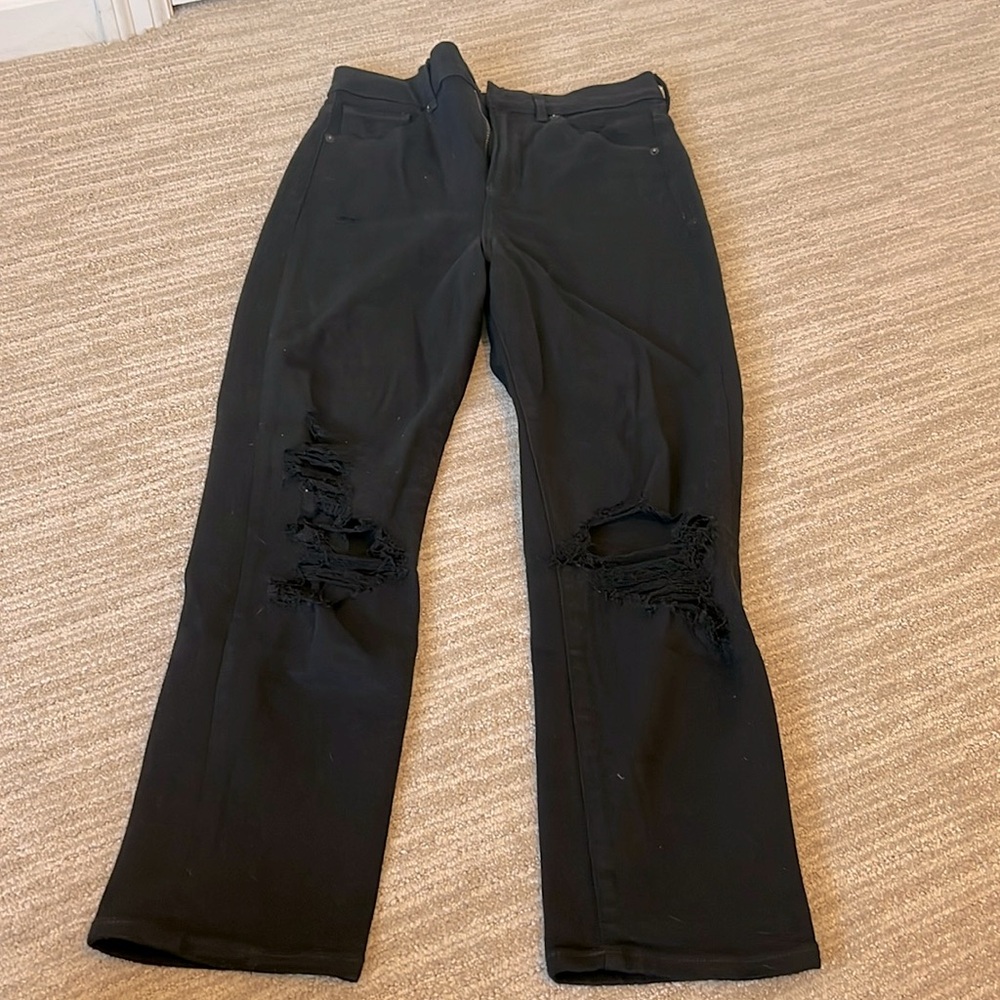 Express black straight jeans